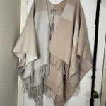 SOIA & KYO NWT  Scarfigan Fringe Fall Cardigan Wrap Pink Cream One Size Photo 1