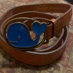 Heritage 1981 Leather trouser belt with whale 🐳 buckle Photo 0