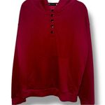 {NWOT} BURGUNDY BUTTON UP HOODIE W/KANGAROO POCKET Red Size XL Photo 3