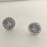 8mm Star Stud Earrings for Men Women Streetwear Punk Hip Hop Unisex Earrings Silver Photo 1
