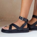 NWT Liberte Leather Bronte Black Strappy Sandals. Size 6 Photo 0