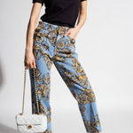 Versace ‎ JEANS COUTURE Regalia Baroque Printed Jeans Photo 0