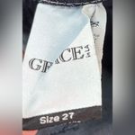 GRACE IN LA  27 Boho Indigo Embroidered Boot Leg Jeans Photo 8
