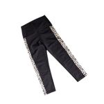 Zyia Black and Cheetah Print Leggings Size 6 Photo 4
