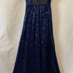 La Femme  Formal Dress Sequin Gown 0 Navy Dark Blue Prom Ball Gala Quinceara Hoco Photo 0