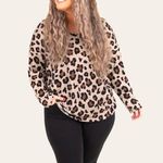 Nanu cheetah print comfy sweater top! Black Size 1X Photo 2