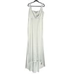 Lulus Lulu’s Sensational Promise White Satin Square Neck Mermaid Dress Women’s XL Photo 1