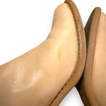 Qupid  Tobin Taupe‎ Whipstitch Slip On Block Heel Booties Sz 6.5 Photo 5
