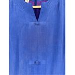 SPENSER JEREMY Royal Blue Silk Mandarin Collar Button Front Sheath Dress Size 8 Photo 6