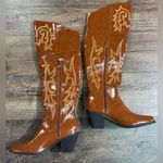 NWOB Knee High Cowgirl Boots Brown Size 7 Photo 1
