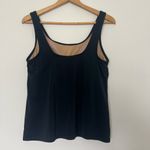 L.L.Bean Black Tankini Swim Top Padded UPF 50+ Size 14 Photo 4