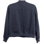 Loft Women's Small Gray Bomber Jacket Full Zip Up Pockets Lined Dark Academia Photo 1