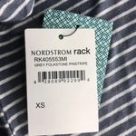 Susina Grey Folkstone Pinstripe Square Neck Short Sleeve Striped T Photo 8