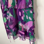 Roccoco Sand Aerin Pleated Cutout Chiffon Mini Dress Womens Medium Purple Photo 13