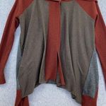 Soft Surroundings  Cardigan Asymmetrical High Low Red Brown Gray Wool Photo 9