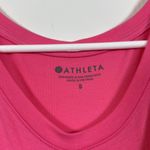 Athleta  Dark Pink Tie Knot Front Athletic S/S Shirt Size Small EUC #0352 Photo 4