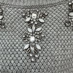 The Limited  grey knit sweater with rhinestone embellishment, size L Photo 10