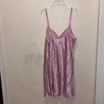 Morgan Taylor Pink Satin Slip Dress Elegant Pastel Photo 5