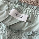 Kaileigh Light Green Tiered Tie Sleeve Dress Photo 5