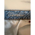 American Eagle Low Rise Womens Light Wash Denim Maxi Skirt With Slit y2K Size 8 Photo 5