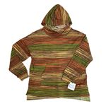 Haptics Multicolor Striped Pullover Size Small Orange Photo 2