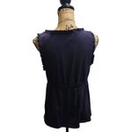 Polo Jeans Company‎ Ralph Lauren Blue Sleeveless Ruffle Top L Size L Photo 2
