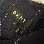 DKNY Peplum Blue Windowpane Tweed Sheath Dress Sz 8 Photo 2