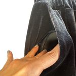 ZARA Black Velour Drawstring Waist Wide Leg Lounge Casual Pants Women Sz S Photo 5