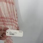 Charming Charlie  Pink & White Stripe Plaid Fringe Long Rectangle Scarf Preppy Photo 6