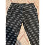 Michael Kors  Women Polka Dot Pants Black White Slim Fit Size M Cotton Blend Photo 2