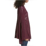 Free People In My Element Plum Boho Bell Sleeve Kimono Cardigan Sweater Sz Small Photo 4