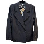 CAbi Lux Tux 987 Black Long Sleeve Double Breasted Notch Lapel Blazer Size 12 Photo 0