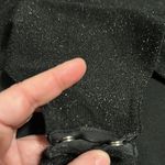 ZARA Black Knit Metallic Glitter Ruffle Flounce Bodysuit Size Medium 6096/003 Photo 13