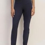 Everlane The Bi-Stretch Work Pants Womens 12 Navy Blue Mid Rise Slim Leg Zipper Photo 4