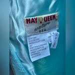 MAY QUEEN WOMEN’S BEADED BATEAU SWEETHEART LONG PROM DRESS AQUA MQ1293 Sz 8 NWT Blue Photo 12