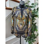 Boutique Ktoo Women's Multicolor Polyester Long Sleeve Round Neck Romper Size S Photo 8