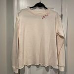 Balance Collection NWT  Size S Cream Embroidered Ombré Love Soft Crew Sweatshirt Photo 0