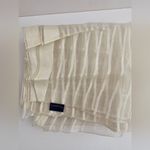Charter Club  Sheer White Striped Silk Wide Wrap Scarf Photo 2