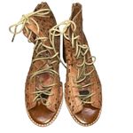 Jeffrey Campbell Brown Leather Cors-Daisy Lace Up Booties Sandals Shoes size 8 Photo 4