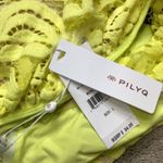 PilyQ New. yellow/green lace teeny bikini set. Large. Retail $168 Photo 12