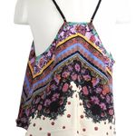 Free People Intimately by  floaty cropped racerback v-neck flora boho cami top L Photo 2