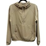 BEARPAW Outdoor Tan Cream Lightweight Hooded Windbreaker 1/2 Zip Size Medium Photo 0