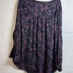 Torrid Plus Size Purple And Black Vneck Hi-Low Woman’s Snake Skin Printed Blouse Photo 4