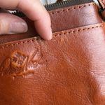 Patricia Nash Piedmont Laser Cut Sherpa Tan Italian Leather Wristlet Photo 10