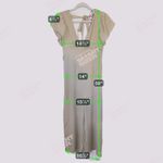 Petal and Pup NWT Minimalist Short Sleeve Bow Jumpsuit Size 6 Taupe Preppy Boho Photo 14