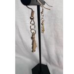 Handmade Dangly Christmas Tree Earrings With Jewel On Top Photo 2