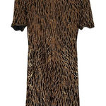 Laurence Kazar VINTAGE 80s 90s  100% silk gold black sequin‎ dress Photo 0