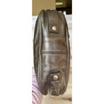 Coach Women's  Zoe Gun Metal Grey Leather Shoulder Bag One Size Photo 3