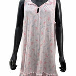 Ralph Lauren Lauren  Floral Sleeveless Nightgown Ruffle Hem Pink Women's L Photo 0