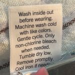 LC Lauren Conrad Womans Blouse Size Large Linen Striped Button Up Ruffle Cuff Photo 8